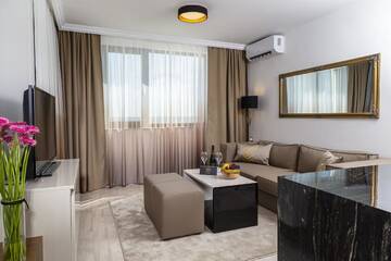 Фото номера Апартаменты с 1 спальней и балконом (2 взрослых + 2 детей) Отель Onyx Beach Residence г. Свети-Влас 8