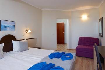 Фото номера Двухместный номер с 1 кроватью и балконом, вид на море Отель Family Hotel Milev г. Свети-Влас 2